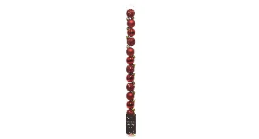 Decoris kerstballen set plastic 14st kerstrood 3cm