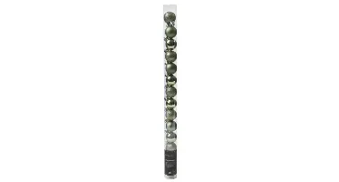 Decoris kerstbalmix plastic | 14 stuks | 3 centimeter | rosemarijn
