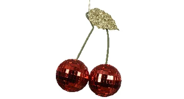 Decoris Kersthanger foam kersen Kerstrood 15cm