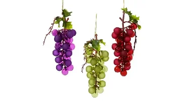 Decoris kersthanger glas druiven - assortiment