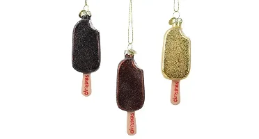 Decoris kersthanger glas ijsje - assortiment