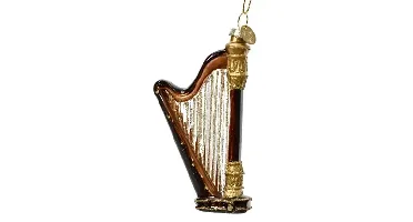 Decoris kersthanger glas instrument harp multi