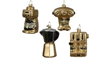 Decoris kersthanger glas koffie - assortiment