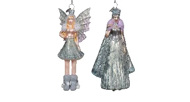 Decoris kerstornament glas fee 15.1cm