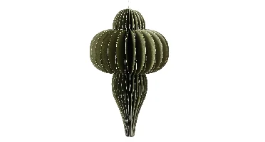 Decoris kerstornament papier 12x20cm groen