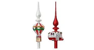 Decoris piek glas ballon / caravan - assortiment