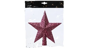 Decoris Piek Kunststof Granaatappel met glitters 4.2x19x19cm