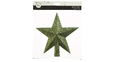 Decoris Piek Kunststof Groen met glitters 4.2x19x19cm