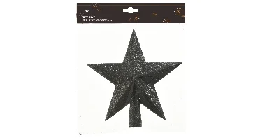Decoris Piek Kunststof zwart met glitters 4.2x19x19cm