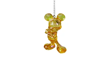 Disney kerstbal acryl mickey transparant goud