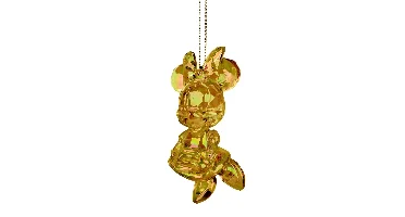 Disney kerstbal acryl minnie transparant goud