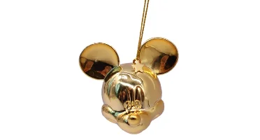 Disney kerstbal mickey gouden hoofd 6cm