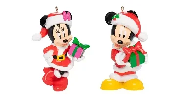 Disney kerstbal Mickey & Minnie Mouse 2 assortiment