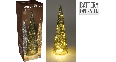 Kerstboom met Led verlichting 38cm groen