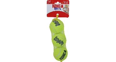 Kong hond Squeakair met piep medium 3 tennisballen Ø6,5cm