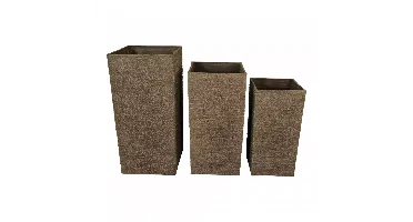 Kunststof pot vierkant sandal wood l - ø39 x H 81cm