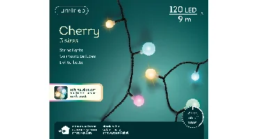 Lumineo cherry Ledverlichting 9m 120led soft multi colour