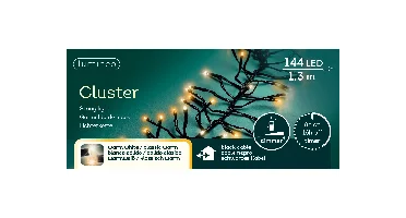 Lumineo Clusterverlichting 1.3m 144led Warm wit/ Klassisk warm