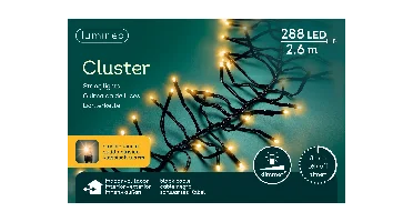 Lumineo clusterverlichting 2,6m 288led klassiek warm