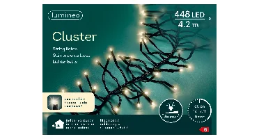Lumineo clusterverlichting 4.2m 448led warm wit