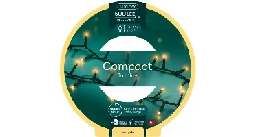 Lumineo compact 500LED 15m zwart/soft gold