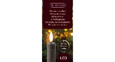 Lumineo LED dinerkaars 2x24cm grijs/warm wit 2st