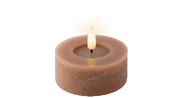 Lumineo LED Theelicht Licht Bruin/Warm wit 7x3cm 2st