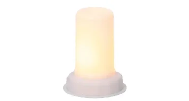 Lumineo ledkaars d7.5h9.5cm wit/flame