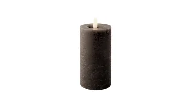 Lumineo ledkaars d7h15cm grijs