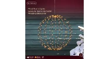 Lumineo Micro LED Framelight Ø38 cm zwart met klassiek warm licht