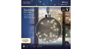Lumineo microled bal 20cm grijs/warm wit