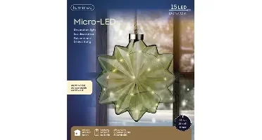 Lumineo microled bloem 19cm groen/warm wit