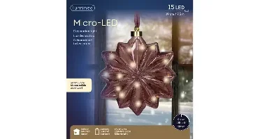 Lumineo microled bloem 19cm warm wit
