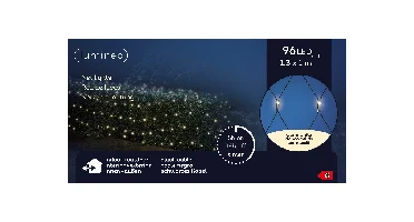 Lumineo Netverlichtingled 1.3x1m 96led warm wit