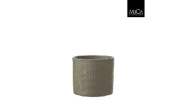 Mica Decorations era pot groen relief 12,5x13,5cm
