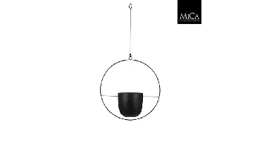 Mica Decorations Muurhanger dexter zwart 24x14x52cm