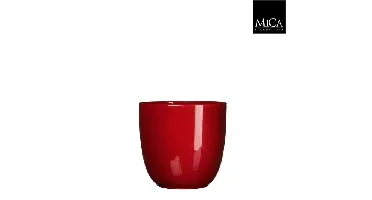 Mica Decorations tusca pot donkerrood glans 16x17cm