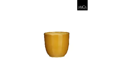 Mica Decorations tusca pot oker 11x12cm
