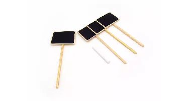 Moestuin Plaatetiket met krijtbord en krijt