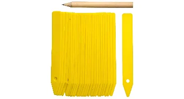 Plantenetiketten kunststof met potlood 10cm