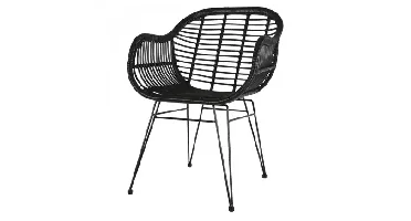 Tuinstoel Moda Zwart - Set 4 stuks