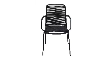 Tuinstoel Vita Luxor Dining Touw - Zwart