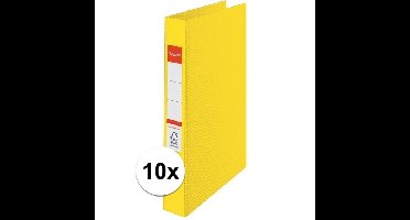 10x Ringband mappen/ordners 2 gaats A4 geel