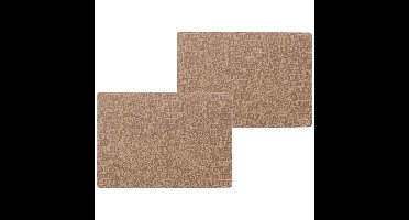10x stuks stevige luxe Tafel placemats Coko beige 30 x 43 cm