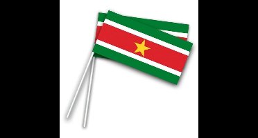150x stuks Surinaamse zwaaivlaggetjes