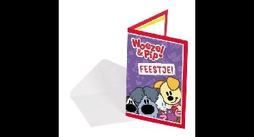 16x Woezel en Pip themafeest uitnodigingen