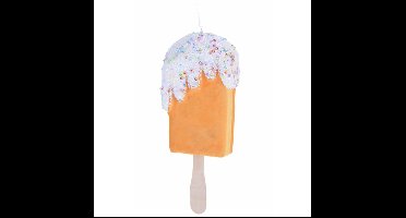 1x Kersthangers/ornamenten oranje kunststof ijsjes 18 cm