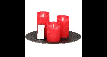 1x Ronde kaarsenborden/onderborden zwart met glitter 33 cm