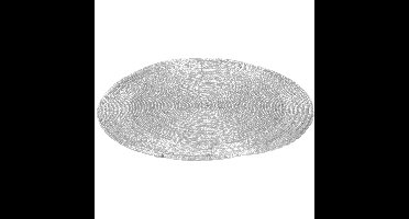 1x stuks placemats/onderleggers zilver rond D35 cm