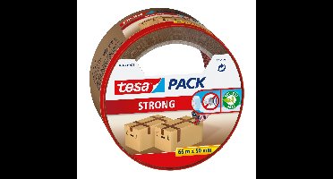 1x Tesa verpakkingstape bruin 66 mtr x 50 mm verpakkingsbenodigdheden